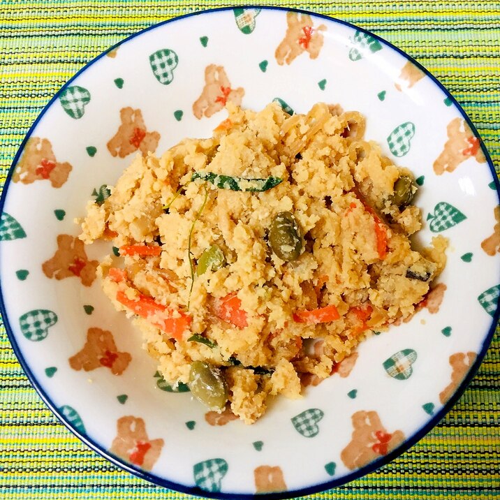 枝豆入り卯の花の煮物